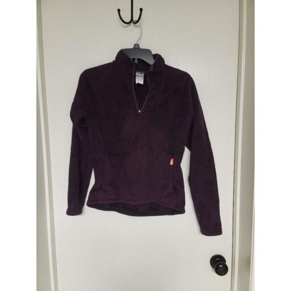 ~ womens dark burgundy the north face pullover sweater - size XS